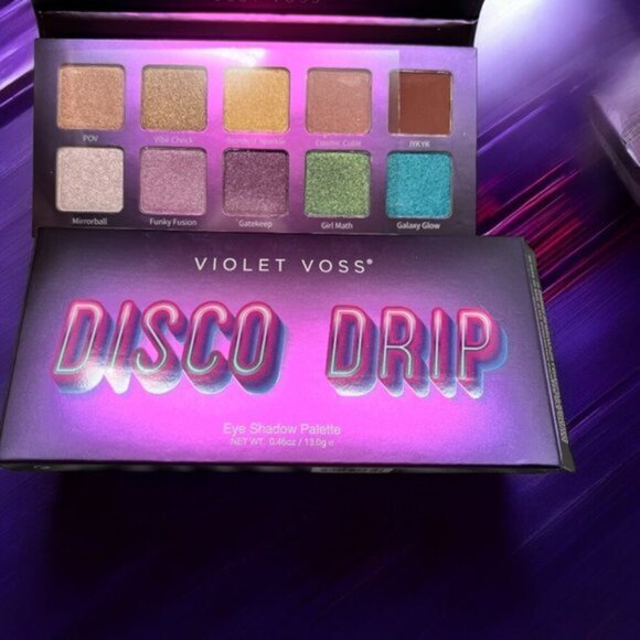 Violet Voss DISCO DRIP Eye Shadow Palette 0.46 Oz/ 13g Full Size 10 shades New - Picture 1 of 5
